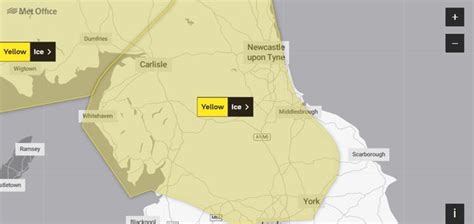 Met Office Yellow Weather Warning For Ice To Cover Large Parts Of