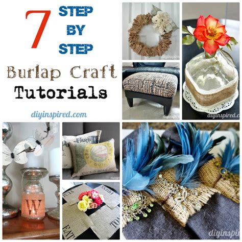 See how it's done in our glitter snowflake craft. Seven Step By Step Burlap Craft Tutorials - DIY Inspired