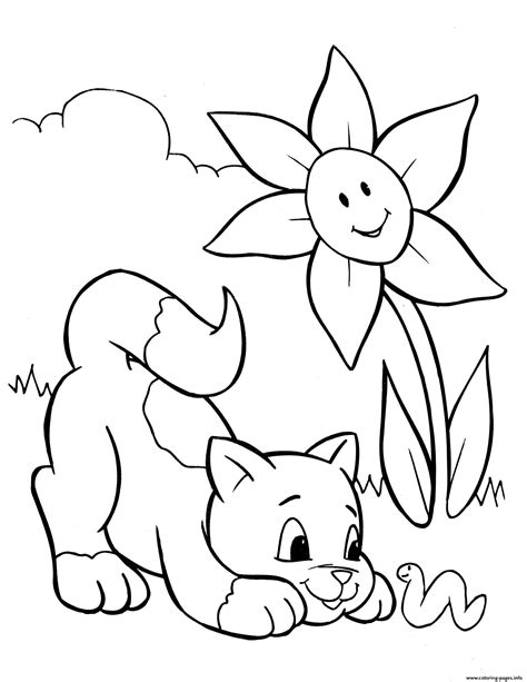 Crayola Cat And Snake Animal Coloring Page Printable