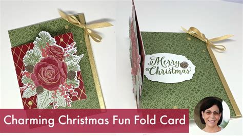 How To Make A Charming Christmas Fun Fold Card Youtube