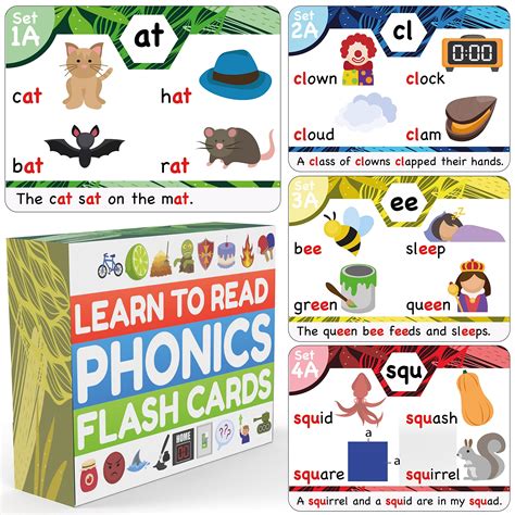 Phonics Flash Cards Learn To Read In 20 Phonic Stages Digraphs Cvc