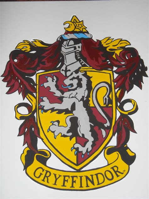 And what better to draw than what many are already huge fans of? Gryffindor Crest Painting2 by Archerchick on DeviantArt