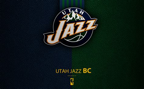 Download Wallpapers Utah Jazz 4k Logo Basketball Club Nba