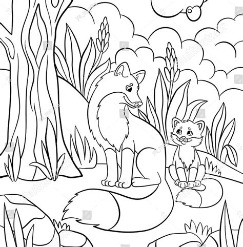 Forest Animals Coloring Pages ~ Scenery Mountains