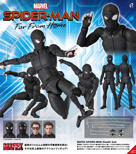 The suit warps light and sound around it, rendering it invisible. MAFEX SpiderMan: Far From Home Spiderman Stealth Suit ...