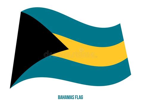 Bahamas Flag Waving Vector Illustration On White Background Bahamas