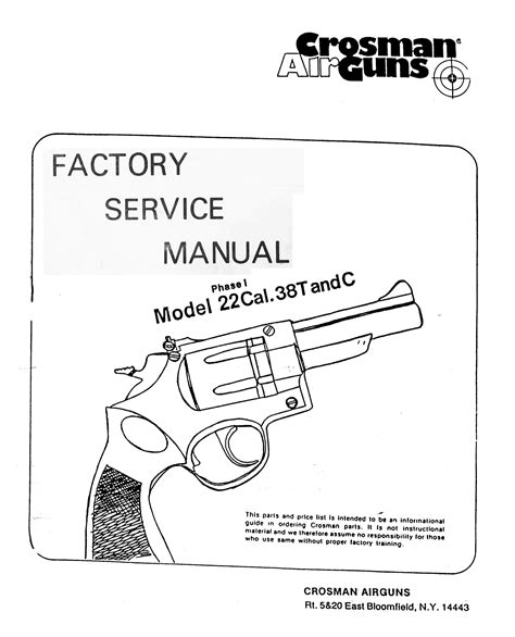 Crs38fsm Dowmload Factory Service Manual For Crosman 38 Crs38fsm 6