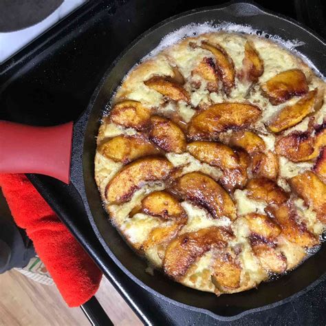 Baked Pancake With Peaches Recipe