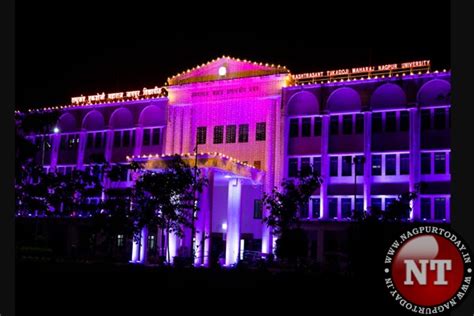 in pics celebrating the centennial rtmnu illuminates jamnalal bajaj administrative building