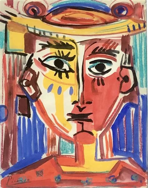 Sold At Auction Pablo Picasso Mixed Media Figurative Work V4500