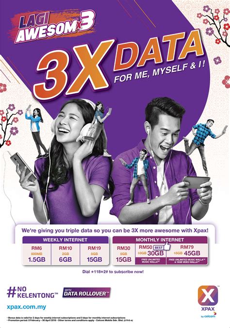 Get connected with celcom phone plans. Celcom-CNY-Xpax-3x-more-Internet-data - MalaysianWireless