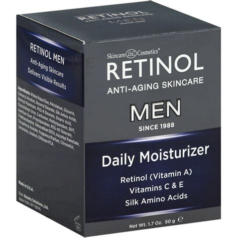 retinol anti aging skincare daily moisturizer for men 1 7 oz