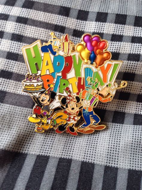 Happy Birthday Pin 2014 Mickey Mouse Decorations Birthday Pins