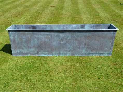 Cheap extra large outdoor planters. The Rectangular Copper Garden Planter - Large Narrow ...