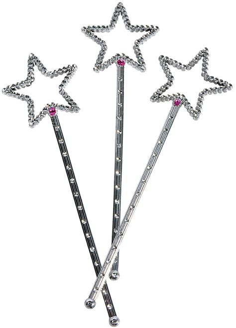 silver fairy princess magic star wand