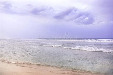Storm Clouds At Dusk Over The Beach In Chennai Stock Photo Image Of