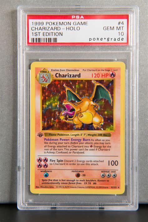 Psa 10 Charizard 1st Edition Base 4102 Gem Mint Pokemon Card Rare