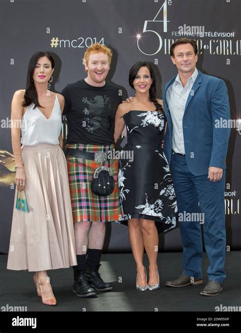 jaime murray tony curran julie benz grant bowler of defiance posing during a photocall at