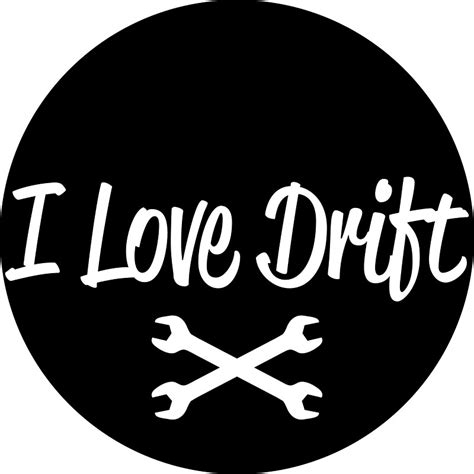 I Love Drift Circle T Shirt Stickers By Ilovedrift Redbubble