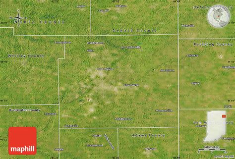 Satellite Map Of Allen County
