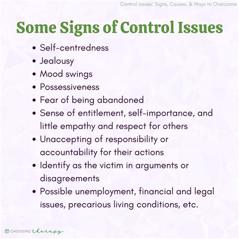 signs of control issues and 10 ways to cope