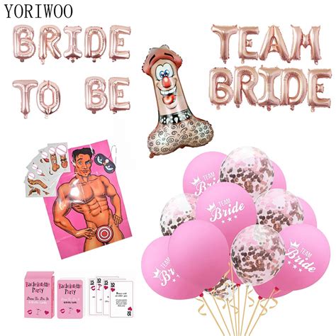 Yoriwoo Wedding Team Bride To Be Balloons Miss To Mrs Bachelorette Party Decorations Hen Party