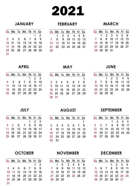 On the top of our website you can see the printable calendar button. Printable Blank Yearly 2021 Calendar Template [PDF ...