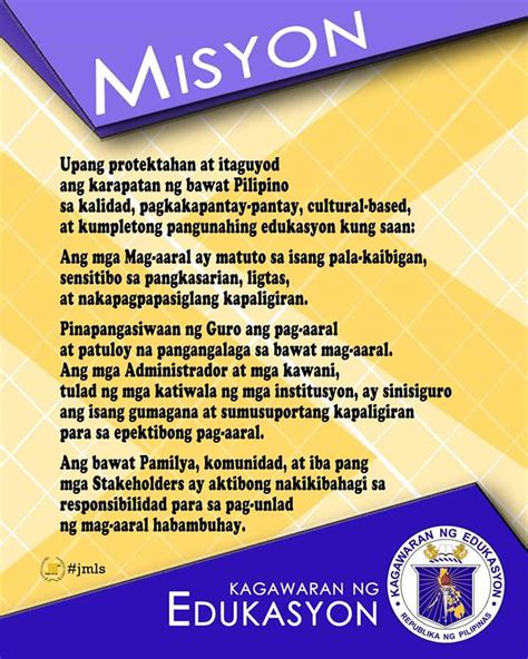 Deped Vision Mission Core Values English Tagalog Free Download Windows