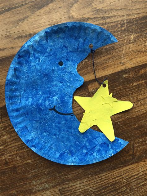 Paper Plate Moon Craft For Kids - The Peaceful Nest