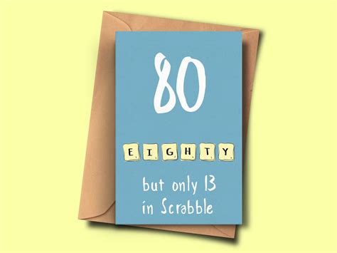 Funny 80th Birthday Cardturning 80eightieth Brithday For Etsy Uk