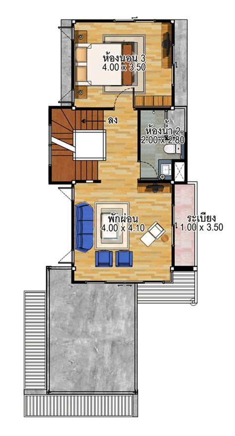 House Design Idea 6x15 With 3 Bedrooms House Plans 3d