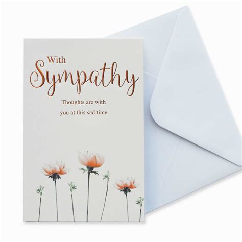 Sympathy Card With Flowers