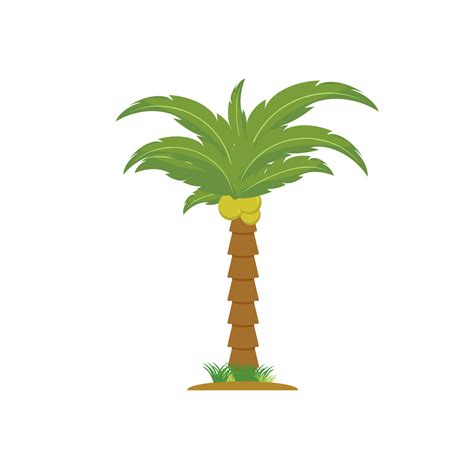 Coconut Tree Palm Tree Illustration Vector Design Coconut Tree Icon