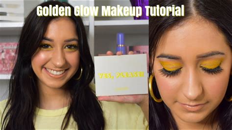 Golden Glow Makeup Tutorial Colourpop Yes Please Palette Yellow