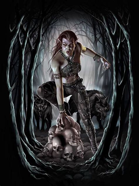 Werewolffem SheWolf Female Werewolves Dark Fantasy Art Werewolf Art