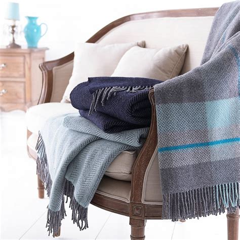 Navyduck Egg Merino And Cashmere Throws Cashmere Throw Blue Rooms