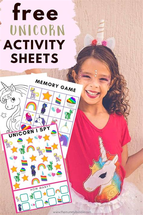 Free Unicorn Printable Activities For Kids The Mummy Bubble