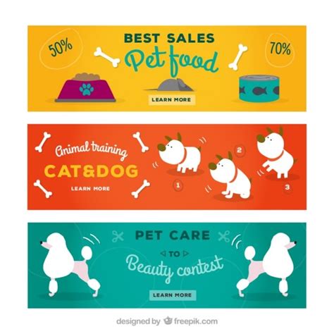 Loja Banners Pet Vetor Premium