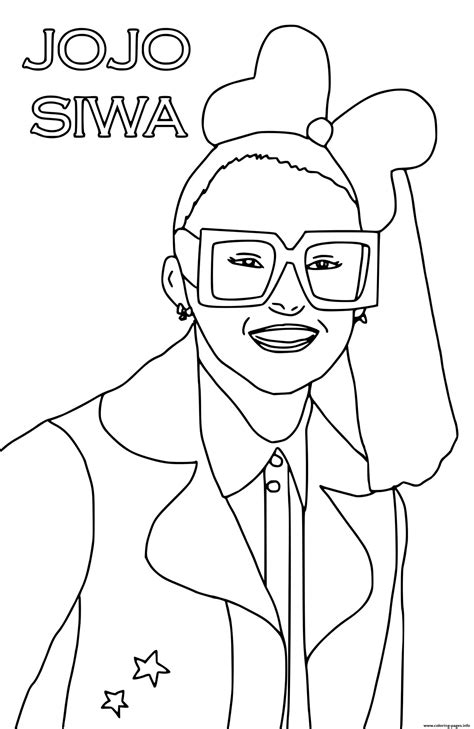 There are tons of great resources for free printable color pages online. Jojo Siwa With Glasses Coloring Pages Printable