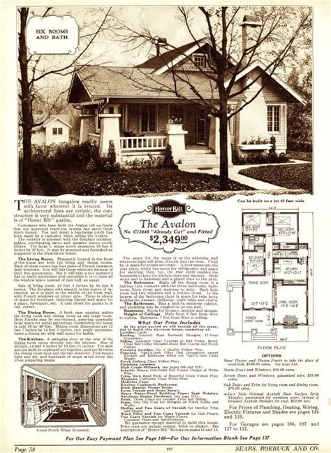 Sears Home Bungalow House Plans Bungalow Floor Plans 1920s House Plans