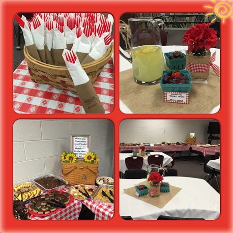 Picnic Theme Teacher Appreciation Luncheon Decorations I Made Turn Out