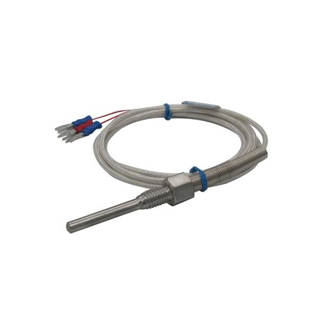 High Quality Pt100 Probe 2m Rtd Cable Stainless Probe 100mm 3 Wires