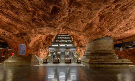 Stockholm's subway stations make you feel like you’re in actual caves