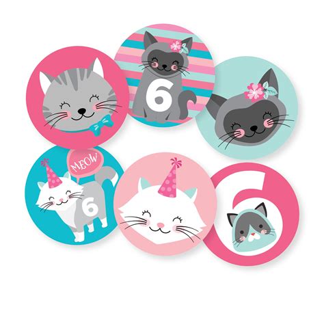 Free Printable Cat Cupcake Toppers