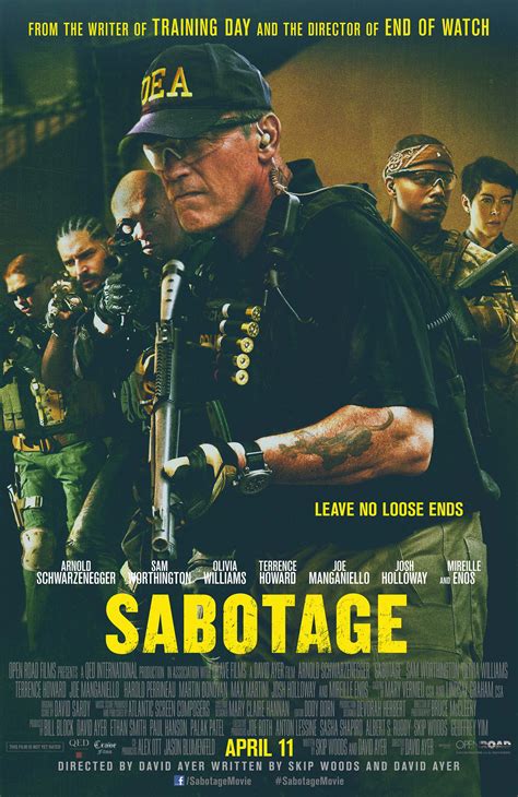 ‘sabotage New Promo Poster Released For New Arnold Schwarzenegger Film