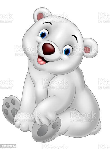 Cartoon Polar Bear Sitting Stock Illustration Download Image Now