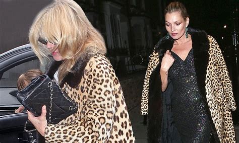 Kate Moss Rushes Into A Photoshoot In Leopard Print Coat Hours After