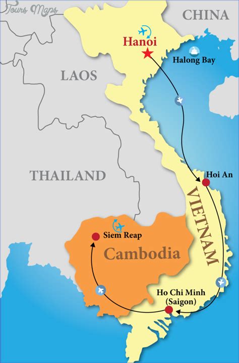 kaart vietnam en cambodja vogels