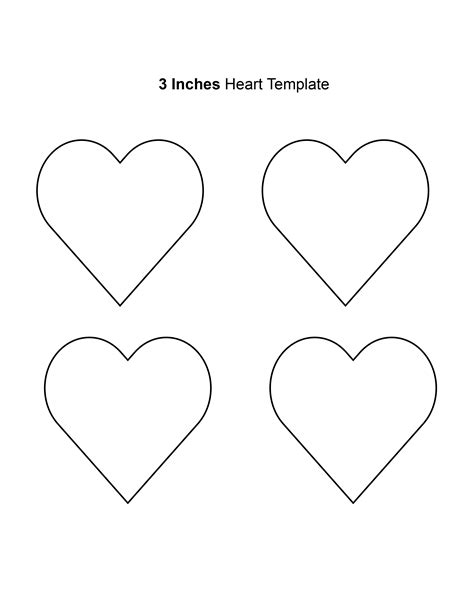 3 Inch Heart Template Printable Free Download