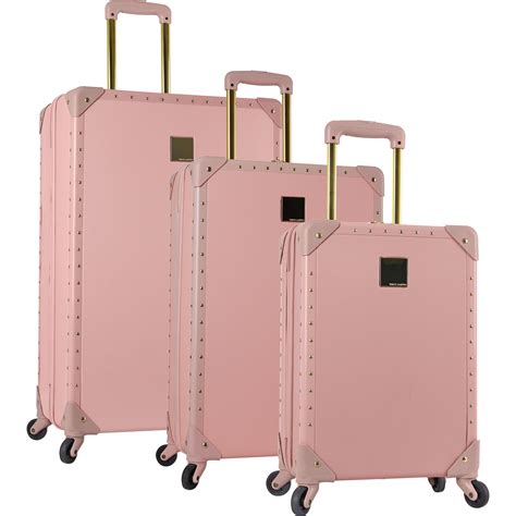 vince camuto jania 3 piece hardside spinner luggage set best carry on luggage cute luggage